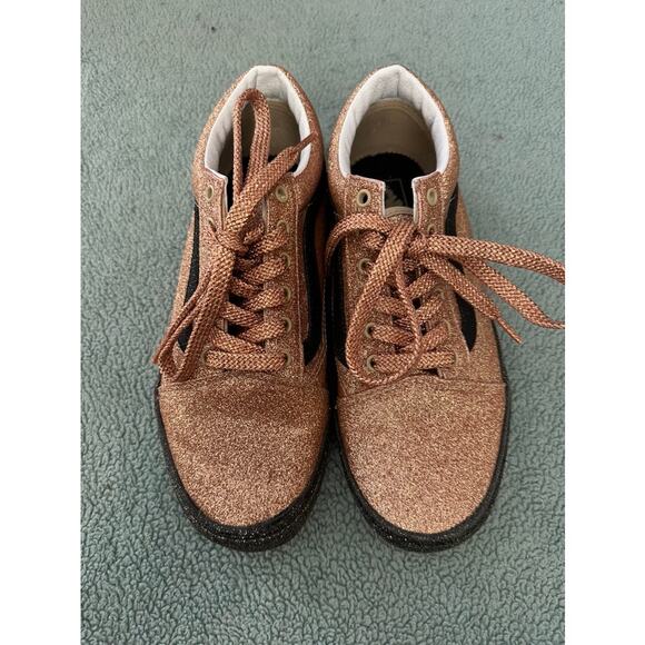 Vans Shoes - Vans Old Skool Rose Gold Glitter Sneakers Women’s 7.5–8
